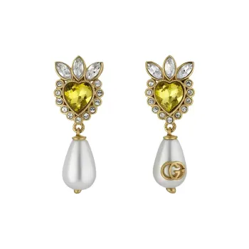 GUCCI Brass Earrings Women's Gold