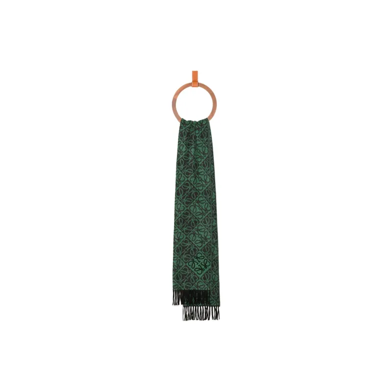 LOEWE Wool, Cashmere Knit Scarves Unisex Green-0