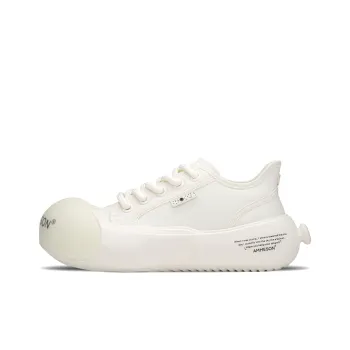 AMMESON Anti Slip Wear Resistant Low Top Skateboard Shoes Women's Pearl White