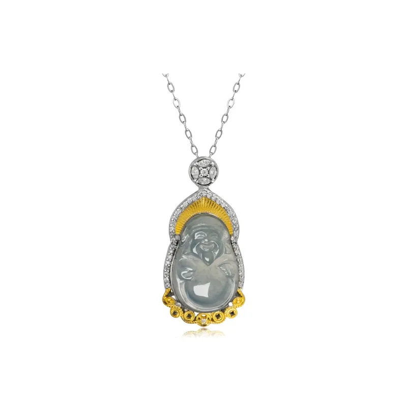 YUANYUXIANG Ice Type Jadeite Necklaces Unisex-0