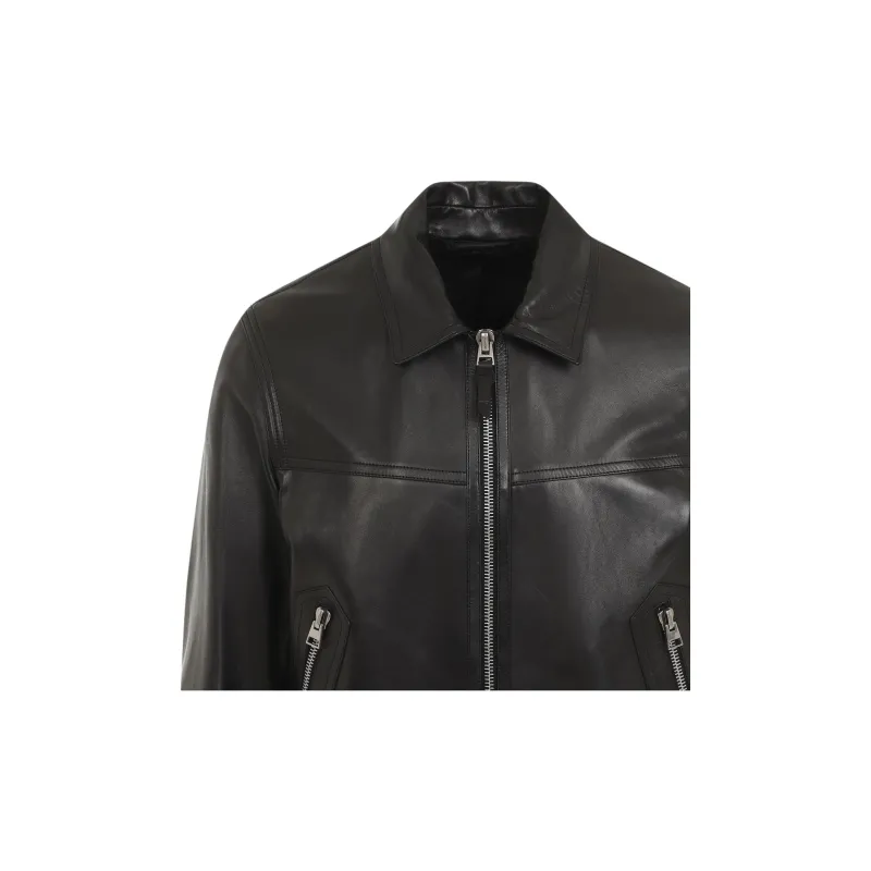 TOM FORD Zip-Up Leather Bomber Jacket-5