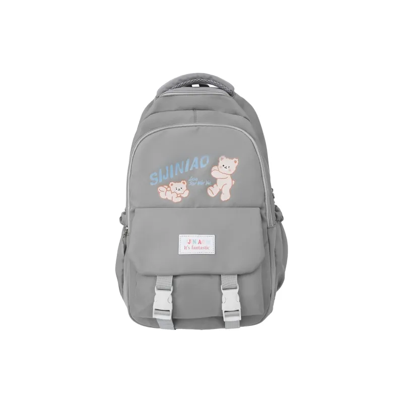 LUVISTRUE Nylon Backpack Regular Unisex Black Purple/Pink Blue/Gray-17