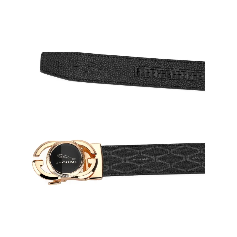 JAGUAR Pvc Leather Belts Men's Gold Width  3.5cm-5