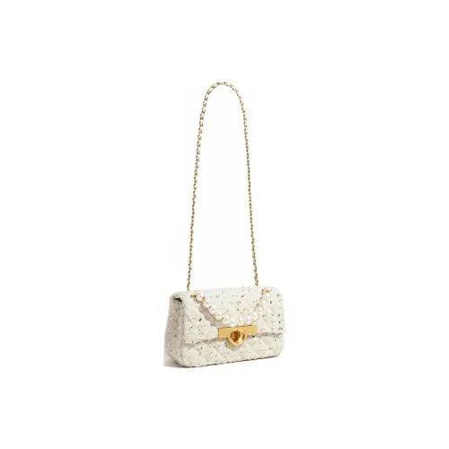 Miss Kung Fabric Shoulder Bag Crossbody Bag Regular Women's White