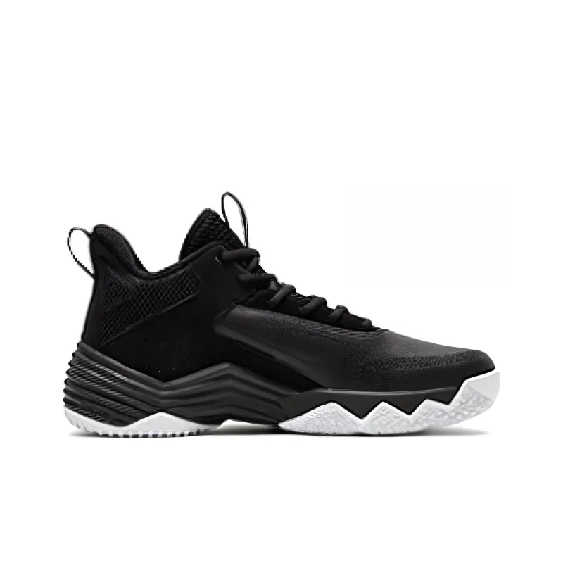 361° Cushioned Slip Resistant Mid Top Basketball Shoes Men's Black White-1