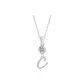 Plain Chain+Pendant+Crystal+Letter C