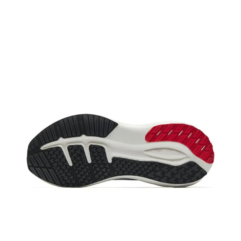 Anta Anti Slip And Wear Resistant Rebound Low Top Casual Running Shoes Men's White Black Red-4