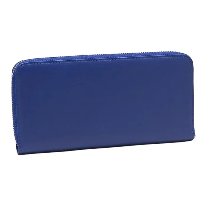 J&M Leather Wallet Women's Sapphire Blue-3