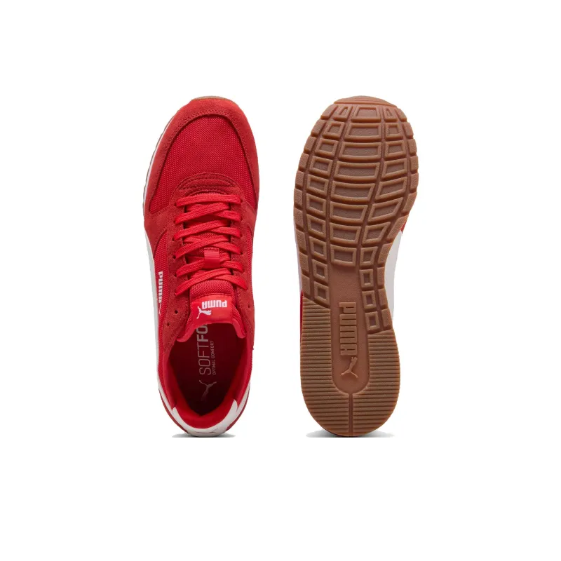PUMA Anti Slip Wear Resistant Low Top Casual Running Shoes Men's Red White-3