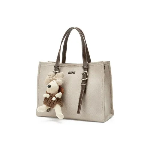 JOSINY Synthetic Leather, Textile Mosaic Shoulder Bag Regular Women's Apricot/Khaki