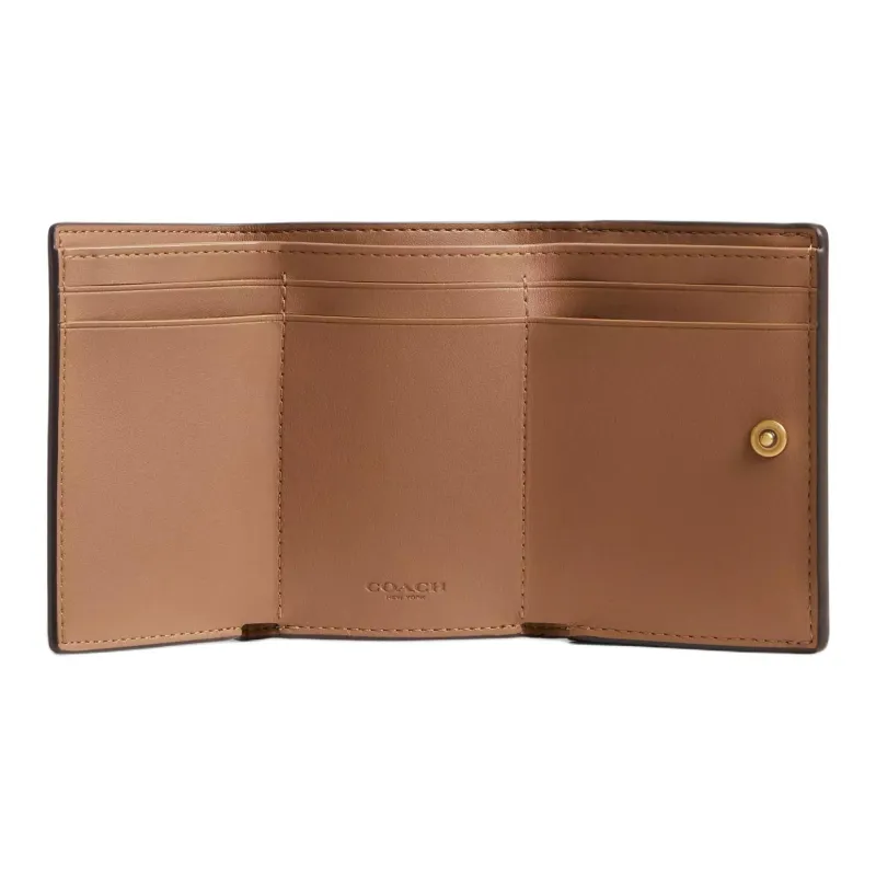 COACH Coated Canvas Wallet Mini Women's Black Umber-1