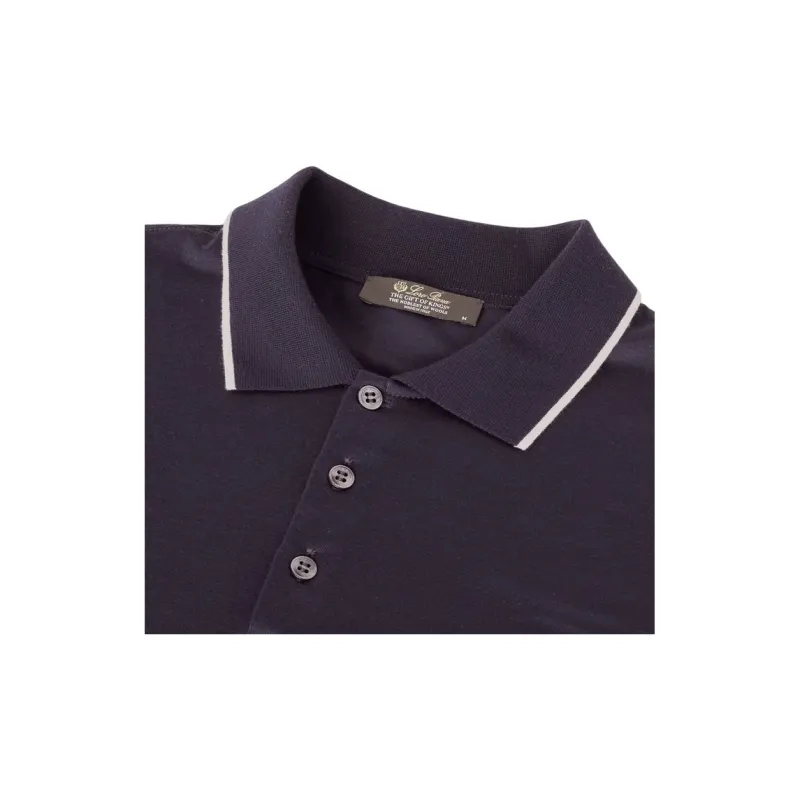 Loro Piana SS24 Polo Shirt Men's Marine Blue-2