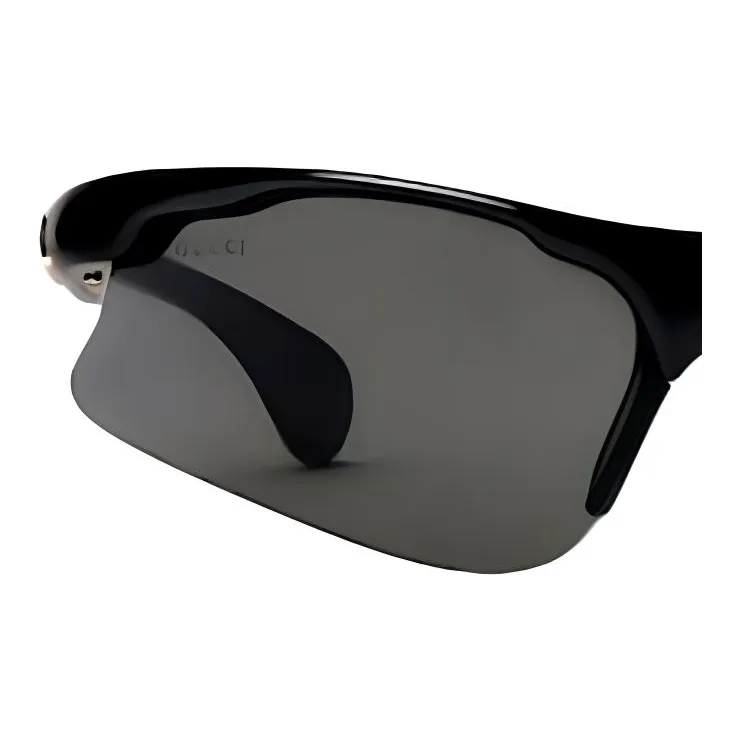 GUCCI Injection Molding Irregular Shape Sunglasses Women's Black-2