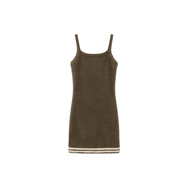 CHUU Slip Dresses Women's Mustard Green-1
