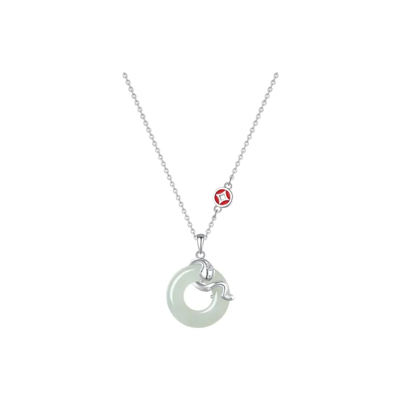 Heart Grass Chalcedony Necklaces Women's-0