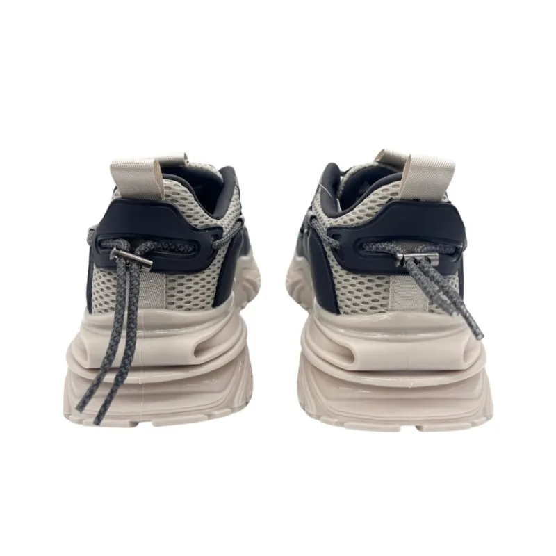QIANJIN Cushioning, Slip Resistant, Coverage, Height Increasing Mid Top Chunky Sneakers Men's Dark Gray-2