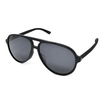 GUCCI Plastic Aviator Sunglasses Men's Black