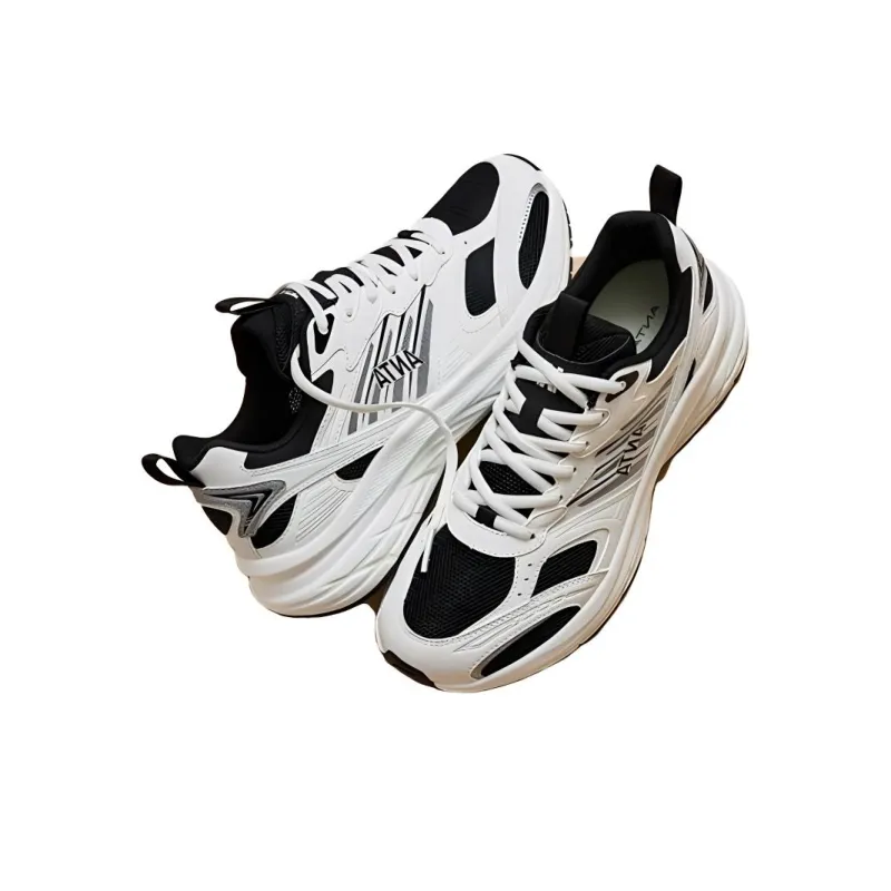 Anta Cushioning Wear Resistant Low Top Running Shoes Men's White Black-2