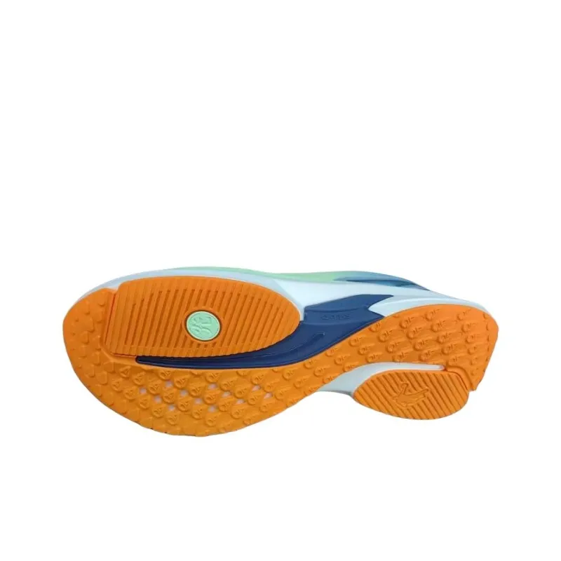QIAODAN Anti Slip Wear Resistant Low Top Casual Running Shoes Men's White Green-5
