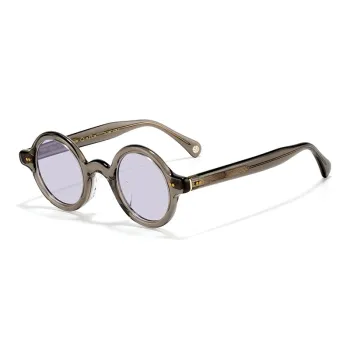 SUPER SUNG Plate Frame Round Sunglasses Unisex
