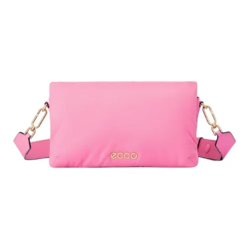 Ecco Cow Leather Crossbody Bag Shoulder Bag Large Size Women's Pink