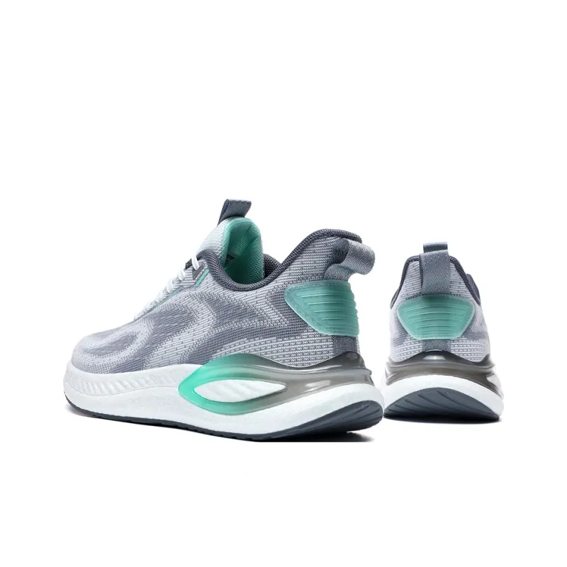 JSWEI Anti Slip And Wear Resistant Breathable Low Top Casual Running Shoes Men's White Gray-2