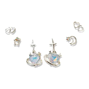 JOYDINNY Alloy Stud Earrings Women's