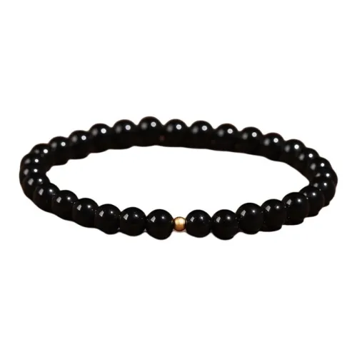 Zhou Jifeng Obsidian Gold Friday Buddhist Bead Beaded Bracelet Zodiac Year Women's