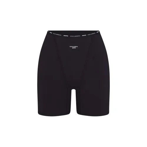 Skims X Dolce&Gabbana Cotton Jersey Boxer Onyx