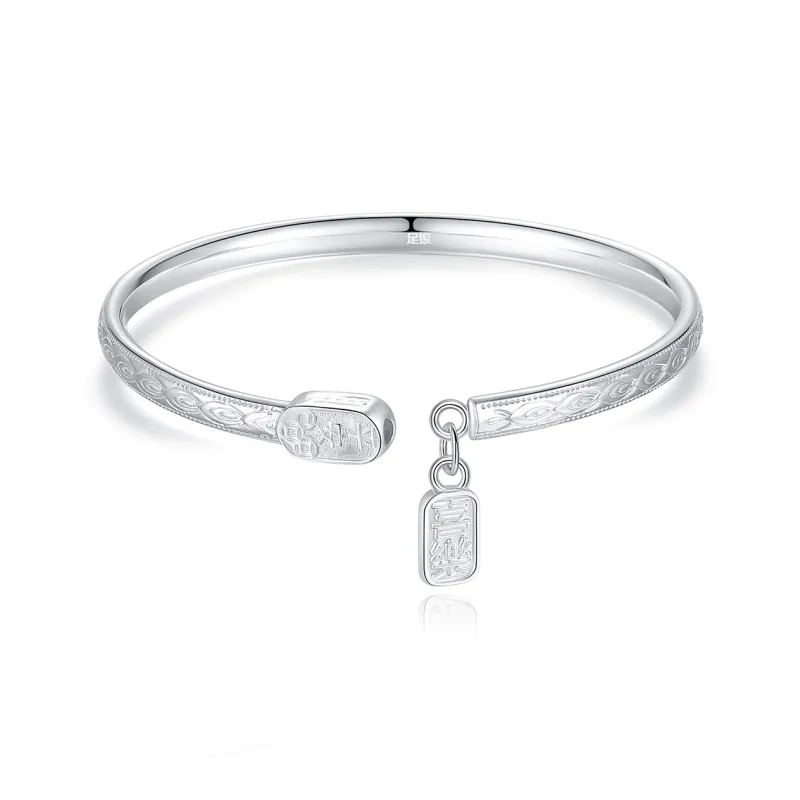 KINGFOCUS Sterling Silver Bangles Women's-0