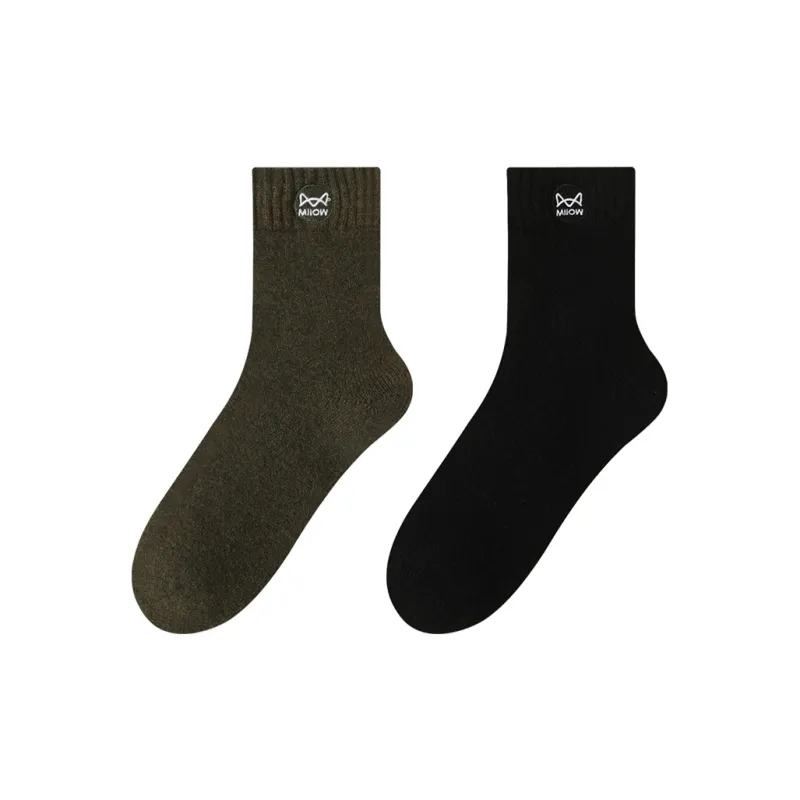 MIIOW Mid Calf Socks Unisex 2 Pack-5