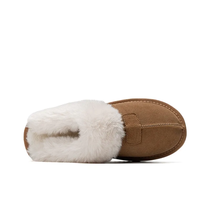 EXULL Q Quiet Abrasion Resistant Antibacterial Wrap toe Slippers Women's Camel-1