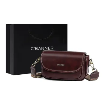 C°BANNER Synthetic Leather Shoulder Bag, Crossbody Bag Regular Women's Wine Coffee