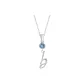 Plain Chain+Pendant+Crystal Diamond Blue+Letter B