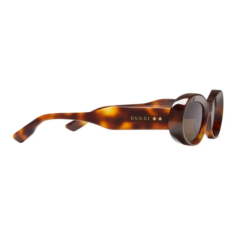 GUCCI Eyewear Tortoiseshell Oval frame Sunglasses-1