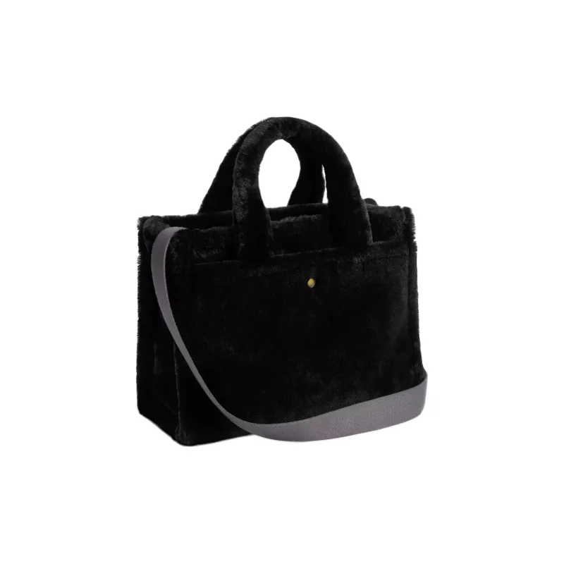 COACH Cargo Shearling Tote Bag, Shopping Bag, Shoulder Bag, Crossbody Bag, Handbag Tubas Women's Black-1