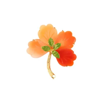 Marco Bizzarri Copper Brand Luxurious Jewelry Anti Flash Pin Floral Accessories Elegant Elegance Chest Flower Women's