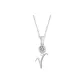 Plain Chain+Pendant+Crystal+Letter V
