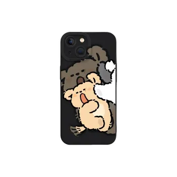 Wei Xin Silicone Material Maltese Playful Couple Phone Cases Compatible With IPhone 16/15 Pro Max/Apple 13/14 Pro/Max