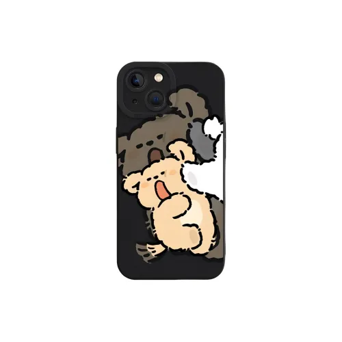 Wei Xin Silicone Material Maltese Playful Couple Phone Cases Compatible With IPhone 16/15 Pro Max/Apple 13/14 Pro/Max