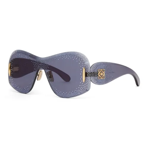 LOEWE Nylon Irregular Shape Sunglasses Women's Blue