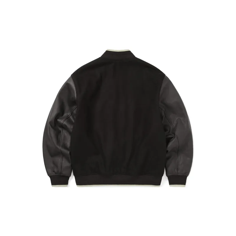 Thisisneverthat x Public Release FW24 TNT FULL EMOTIVE Varsity Jacket Black Jacket Unisex Black-1