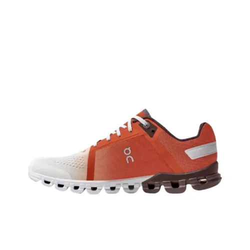 On Cloudflow Anti-Slip Wear-Resistant Low-Top Training Running Shoes Women's Orange White