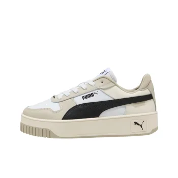 PUMA Carina Street Anti Slip Wear Resistant Low Top Skateboard Shoes Unisex Beige White Black