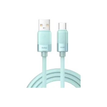 RIRO D30 1.5m Extended Length USB A To Tpye C 66W Fast Charging Liquid Silicone
