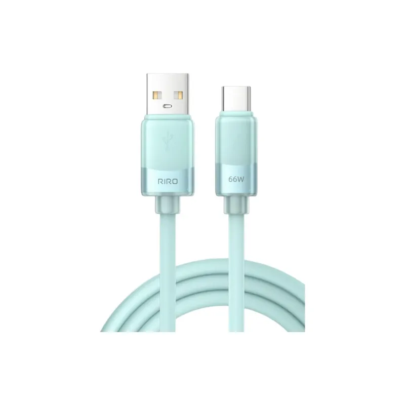 RIRO D30 1.5m Extended Length USB A To Tpye C 66W Fast Charging Liquid Silicone-7