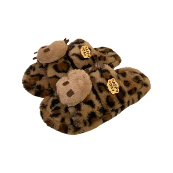 Thin Strips Cotton Slippers Women's, Brown
