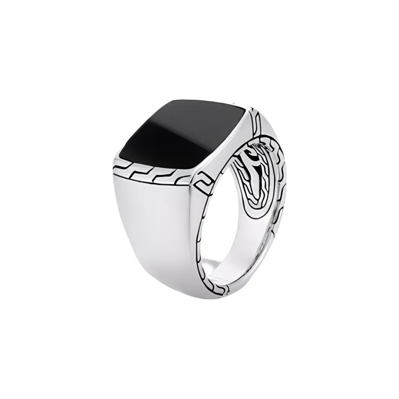 John Hardy Classic Chain Jade Signet Ring-0