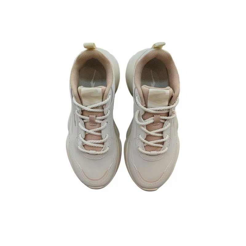Erke Shock Absorbers Low Top Long Distance Running Shoes Women's White Pink-3