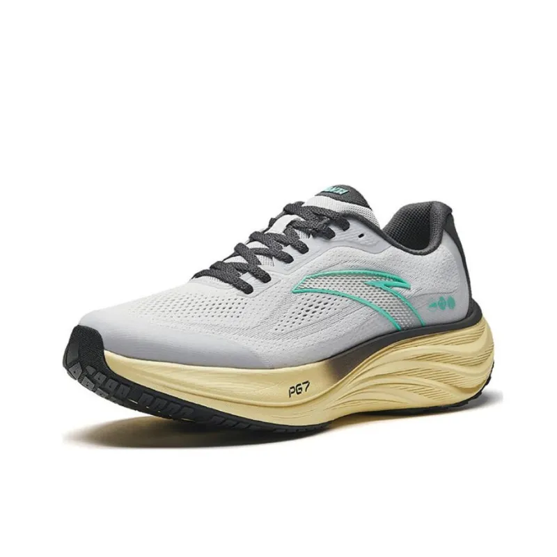 Anta Anti Slip And Wear Resistant Rebound Low Top Training Running Shoes Men's Gray Cyan-1